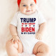 Trump In My Heart Onesie - Political Humor - Short Sleeve - Organic Cotton - Infant Bodysuit