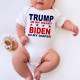 Trump In My Heart Onesie - Political Humor - Short Sleeve - Organic Cotton - Infant Bodysuit